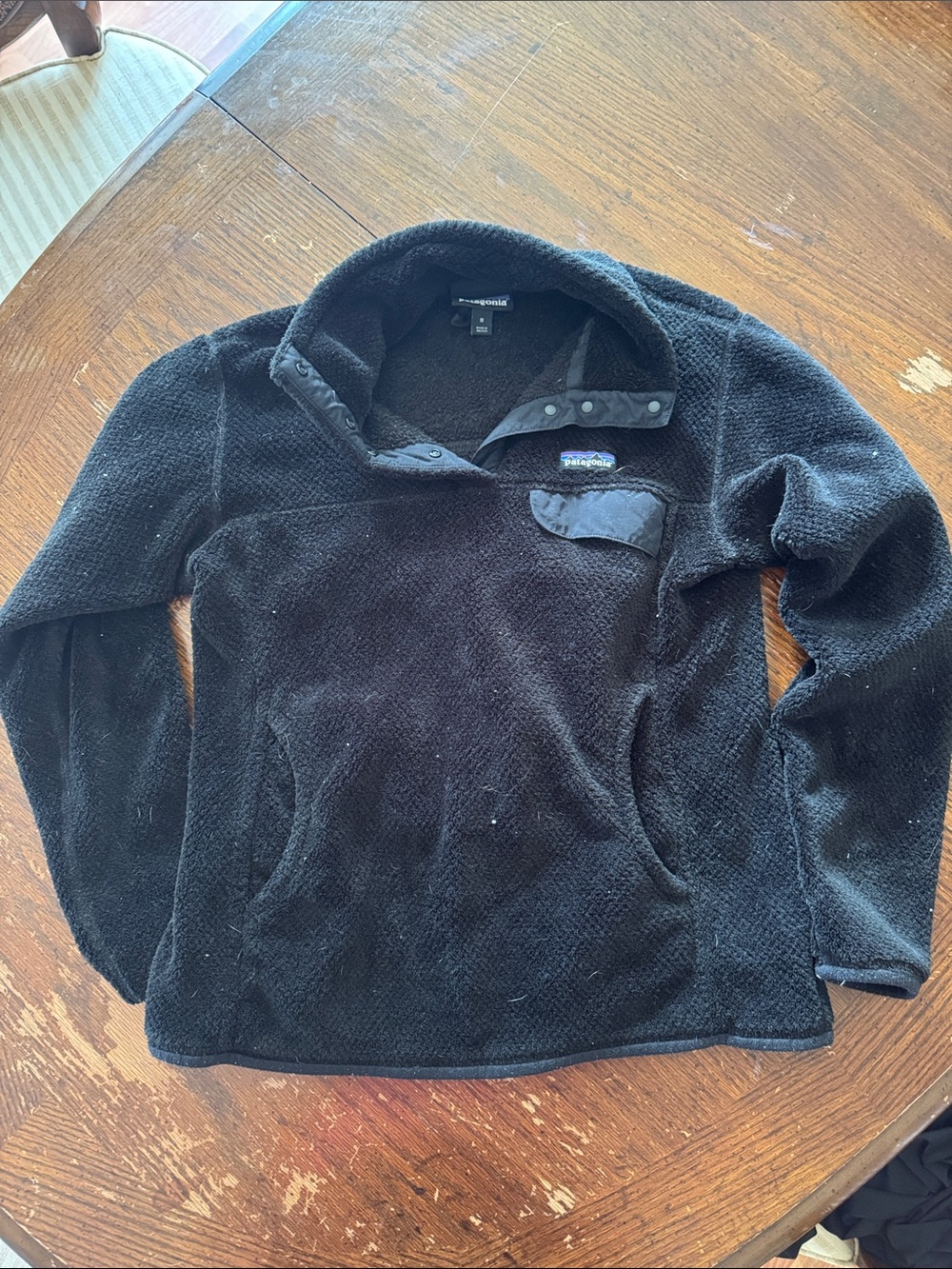 Patagonia Black Women’s Button-Up Fleece Pullover